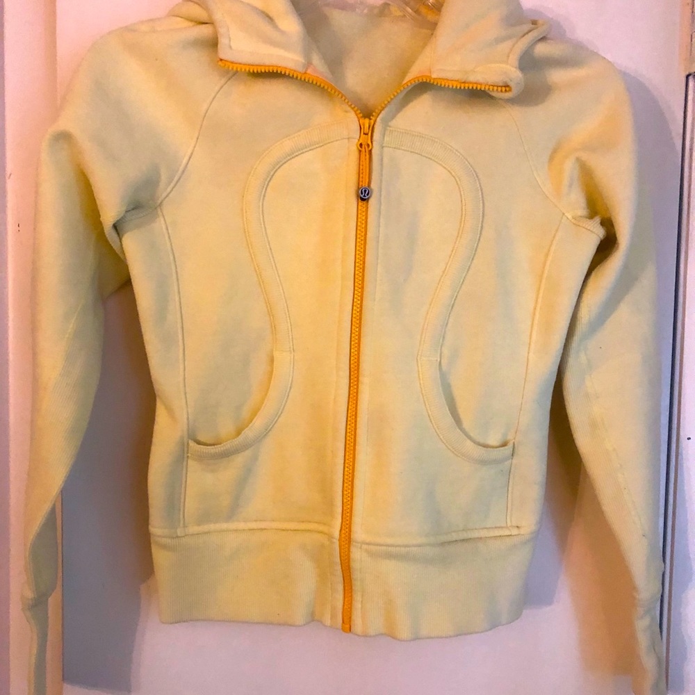 Lululemon yellow zip up hoodie